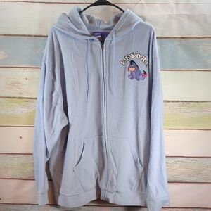 Eeyore Light Blue Fleece Zip Hoodie
